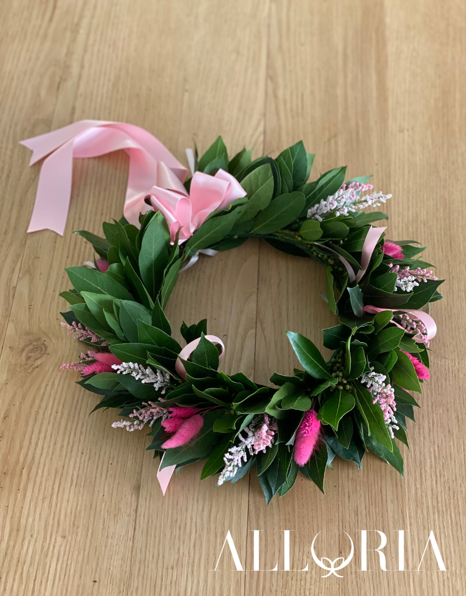 Corona Di Fiori Pastorale Con Rose Per Donna - Regolabile Per Matrimonio E Spiaggia (Fucsia)