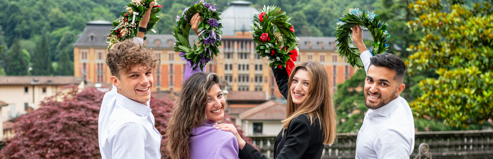 Corona di Alloro Con Mini Spighe Phalaris